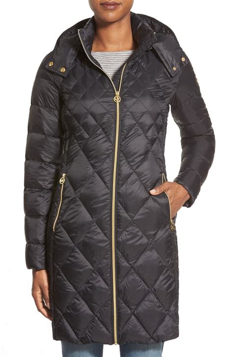 michael michael kors petite quilted packable down coat|Michael Kors down filled coat.